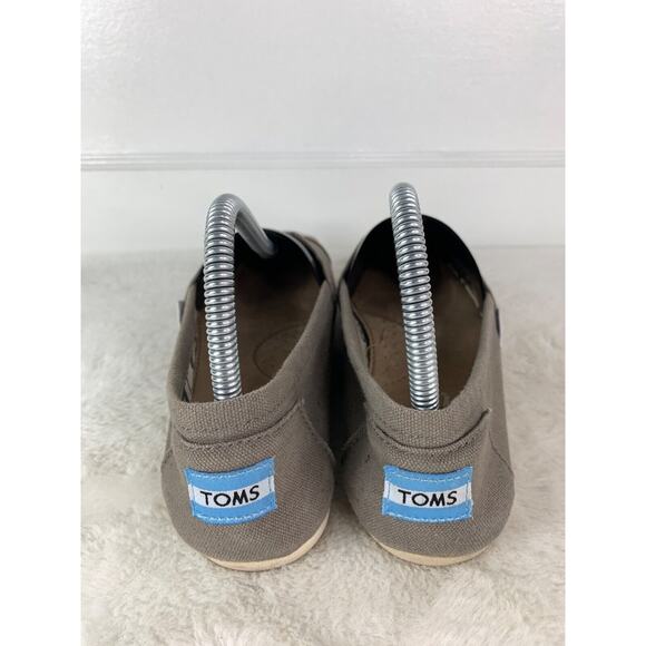 TOMS Classic Ash Canvas Gray Recycled Cotton Canvas Slip On Shoes Women’s Sz 7.5 - Picture 3 of 9